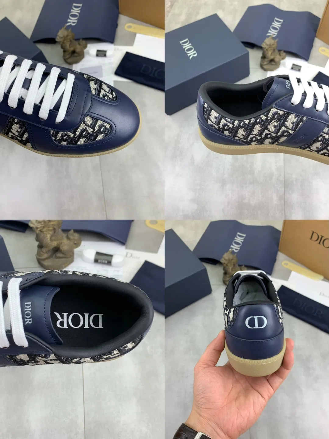 Men's men's shoes 💰P542 New Dior B01 top version of moral training shoes! ! ! White first-layer cowhide, fully oiled upper, original TPU molded outsole. New to the Fall 2025 collection, this sneaker marks the return of Dior’s classic style, reinterpreted in a stylish and elegant silhouette. Crafted from white smooth first-grain cowhide with a tonal silk sheepskin lining, it features the Dior logo on the tongue and inner sides, and a CD icon on the heel. Paired with Tpu anti-slip soles of the same color, it can be matched with various styles to create a sophisticated look.  Code number: 39-45 Complete package with airplane box